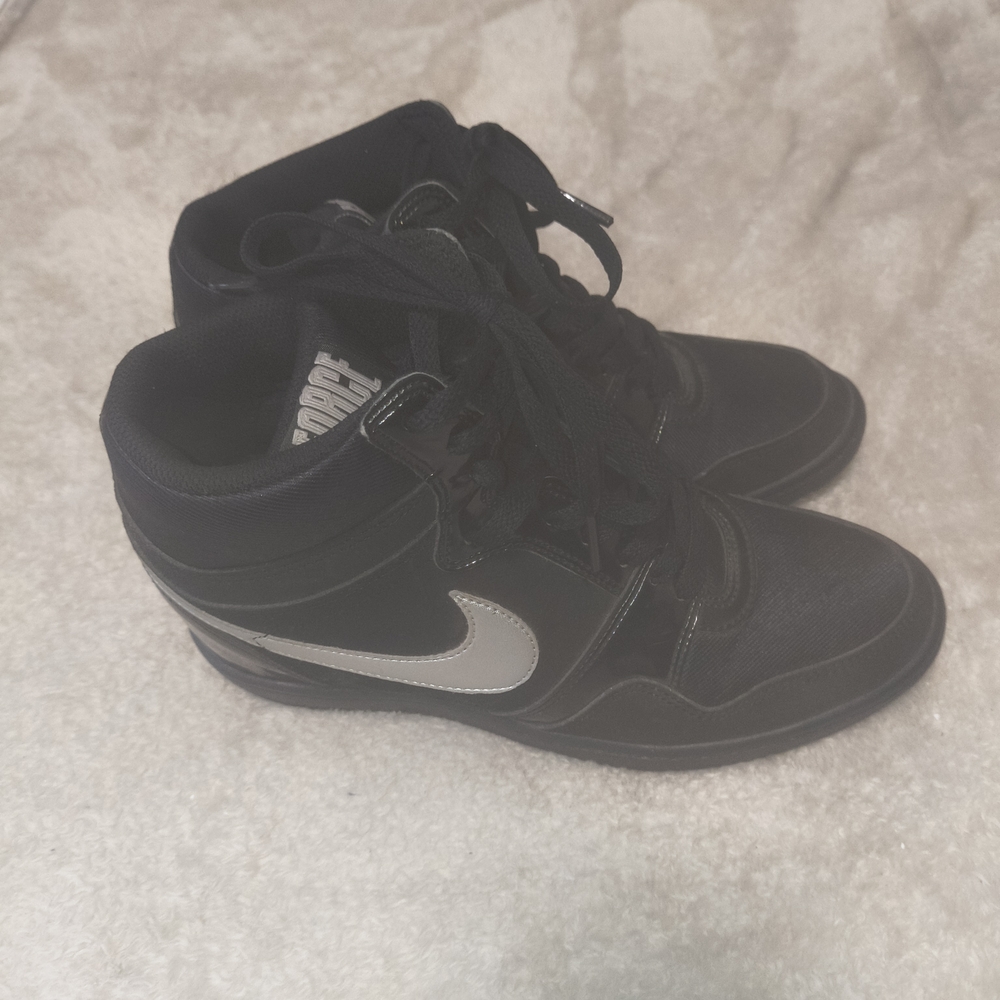 Black and Gray Sneakers Hidden Wedge